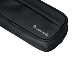 Estuche portatodo liderpapel classic ovalado 2 cremalleras con bolsillo delantero 210x90mm negro