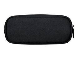 Estuche portatodo liderpapel classic ovalado 2 cremalleras con bolsillo delantero 210x90mm negro