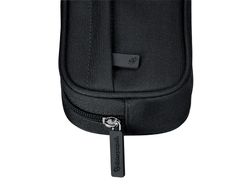 Estuche portatodo liderpapel classic ovalado 2 cremalleras con bolsillo delantero 210x90mm negro