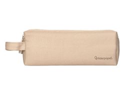 Estuche portatodo liderpapel classic rectangular con asa 2 cremalleras 210 x80mm crema