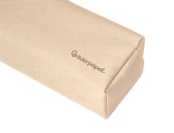 Estuche portatodo liderpapel classic rectangular con asa 2 cremalleras 210 x80mm crema
