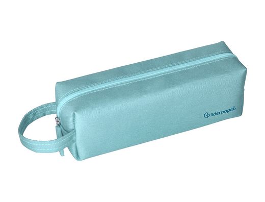 Estuche portatodo liderpapel classic rectangular con asa 210x70mm azul celeste