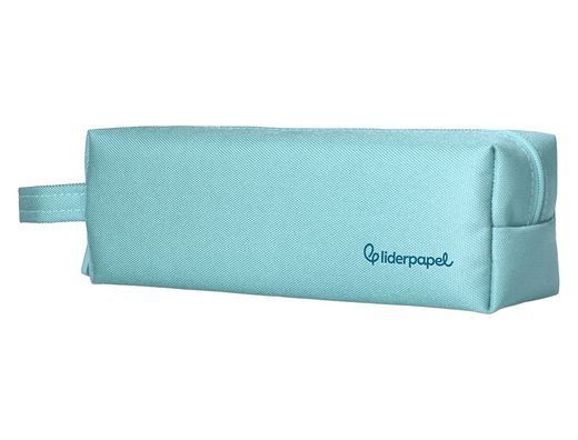 Estuche portatodo liderpapel classic rectangular con asa 210x70mm azul celeste