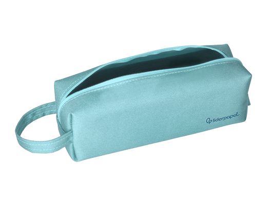 Estuche portatodo liderpapel classic rectangular con asa 210x70mm azul celeste