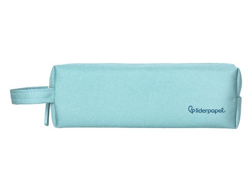 Estuche portatodo liderpapel classic rectangular con asa 210x70mm azul celeste