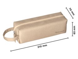 Estuche portatodo liderpapel classic rectangular con asa 210x70mm crema