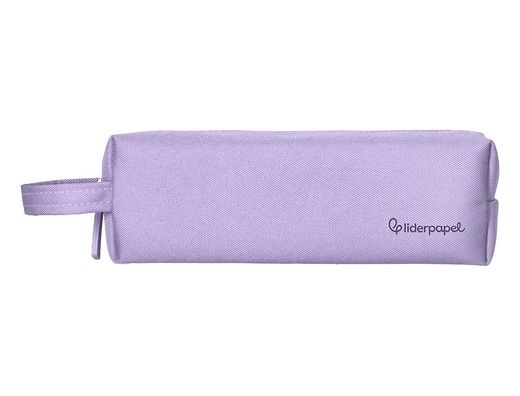 Estuche portatodo liderpapel classic rectangular con asa 210x70mm lila
