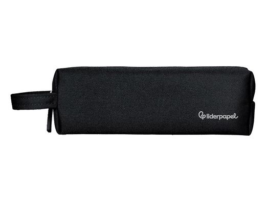 Estuche portatodo liderpapel classic rectangular con asa 210x70mm negro