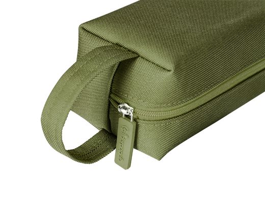 Estuche portatodo liderpapel classic rectangular con asa 210x70mm verde militar