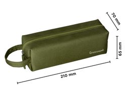 Estuche portatodo liderpapel classic rectangular con asa 210x70mm verde militar