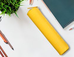 Estuche portatodo liderpapel slim cilindrico 220x45mm amarillo