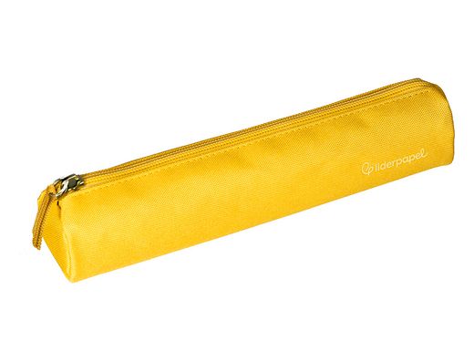 Estuche portatodo liderpapel slim cilindrico 220x45mm amarillo