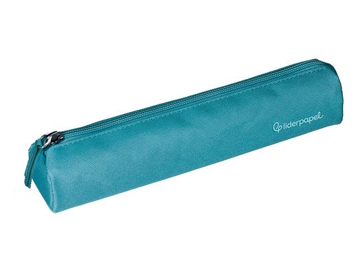 Estuche portatodo liderpapel slim cilindrico 220x45mm azulturquesa