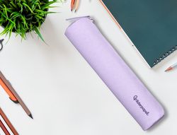 Estuche portatodo liderpapel slim cilindrico 220x45mm lila