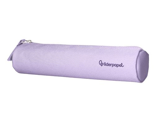 Estuche portatodo liderpapel slim cilindrico 220x45mm lila