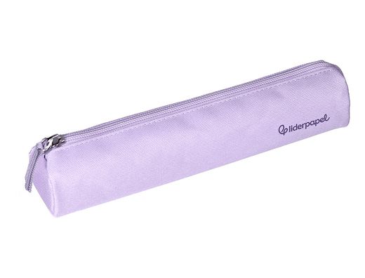 Estuche portatodo liderpapel slim cilindrico 220x45mm lila