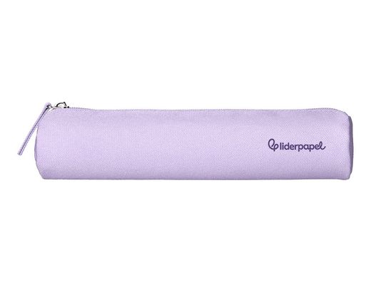 Estuche portatodo liderpapel slim cilindrico 220x45mm lila