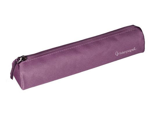 Estuche portatodo liderpapel slim cilindrico 220x45mm morado empolvado