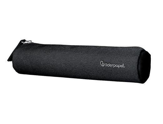 Estuche portatodo liderpapel slim cilindrico 220x45mm negro