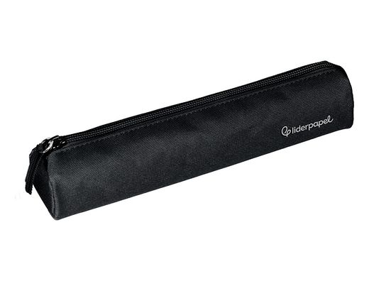 Estuche portatodo liderpapel slim cilindrico 220x45mm negro