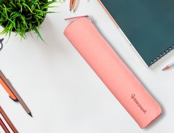 Estuche portatodo liderpapel slim cilindrico 220x45mm rosa