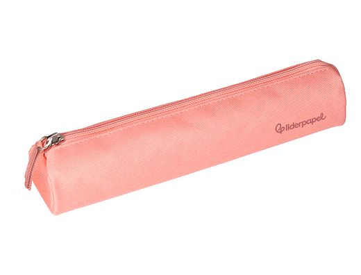 Estuche portatodo liderpapel slim cilindrico 220x45mm rosa