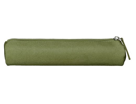 Estuche portatodo liderpapel slim cilindrico 220x45mm verde militar