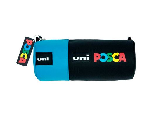 Estuche portatodo uni posca tela color azul 85x195 mm