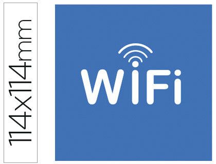Etiqueta Adhesiva Apli de Señalizacion Simbolo Wifi 114X114 Mm