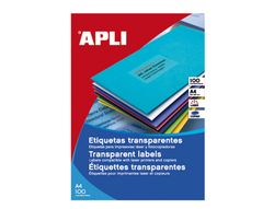 Etiqueta adhesiva apli translucidas 1225 tamaño 210x297 mm - fotocopiadora -laser caja con 20 etiquetas