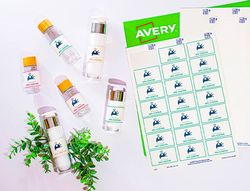Etiqueta adhesiva avery blanca permanente reciclada 100% para impresora laser 63,5x38,1 mm caja de 315
