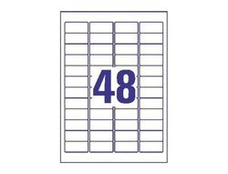 Etiqueta adhesiva avery blanca removible para impresora laser inkjet y fotocopiadora 45,7x21,2 mm