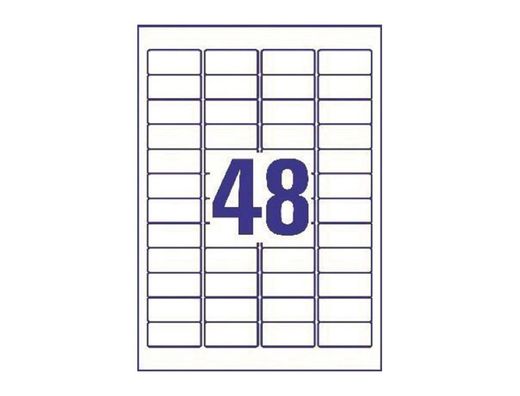 Etiqueta adhesiva avery blanca removible para impresora laser inkjet y fotocopiadora 45,7x21,2 mm