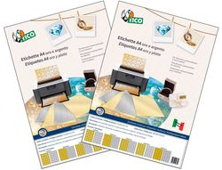 Etiqueta adhesiva avery tico papel satinado oro / plata laser medidas surtidas pack de 626 etiquetas