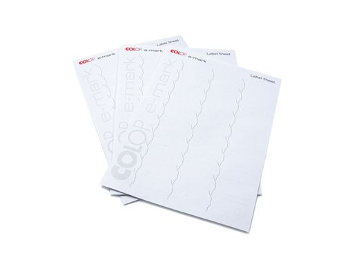 Etiqueta adhesiva colop para imresora e-mark pack de 300 unidades