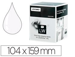 Etiqueta adhesiva dymo labelwriter para envio 104x159 mm blanca para impresoras 4xl/5xl rollo de 220 unidades