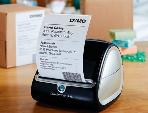 Etiqueta adhesiva dymo labelwriter para envio 104x159 mm blanca para impresoras 4xl/5xl rollo de 220 unidades