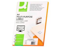 Etiqueta Adhesiva Q-Connect Kf10645 -Tamaño 70X35 mm Fotocopiadora Laser Ink-Jet Caja con 100 Hojas Din A4