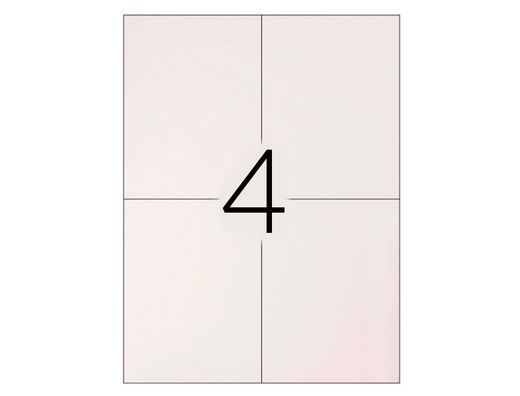 Etiqueta Adhesiva Q-Connect Kf10660 Tamaño 105X148,5 mm Fotocopiadora Laser Ink-Jet Caja con 100 Hojas Din A4