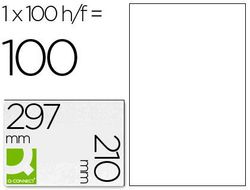 Etiqueta Adhesiva Q-Connect Kf10664 Tamaño 210X297 mm Fotocopiadora Laser Ink-Jet Caja con 100 Hojas Din A4