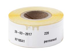 Etiqueta adhesiva q-connect kf18541 compatible dymo 99017 tamaño 21x50 mm caja con 220 etiquetas