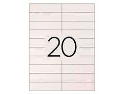 Etiqueta Adhesiva Q-Connect Kf26093 Tamaño 105X29 mm Fotocopiadora Laser Ink-Jet Caja 100 H Din A4 Esp.Hacienda