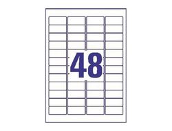 Etiqueta adhesiva resistente avery poliester blanco laser 45,7x21,2 mm caja de 960 unidades