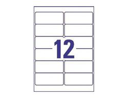 Etiqueta adhesiva resistente avery poliester blanco laser 99,1x42,3 mm caja de 240 unidades