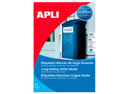 Etiqueta autoadhesiva 21 x29.7 cm Apli 12121