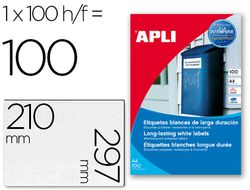 Etiqueta autoadhesiva 21 x29.7 cm Apli 12121