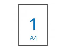 Etiquetas Apli 210 x 297 mm. blanco cantos rectos (100 hojas)