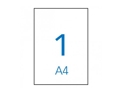 Etiquetas Apli 210 x 297 mm. blanco cantos rectos (100 hojas)