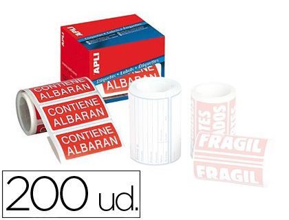 Etiquetas Apli Contiene Albaran 50X100 mm Rollo con 200 Unidades