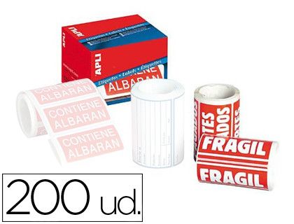 Etiquetas frágil Apli (200 unidades)